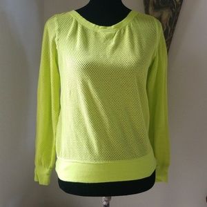 Xersion Neon Yellow Athletic Cutout Shirt